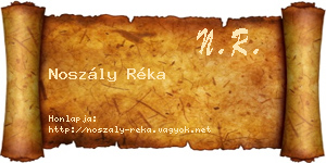 Noszály Réka névjegykártya